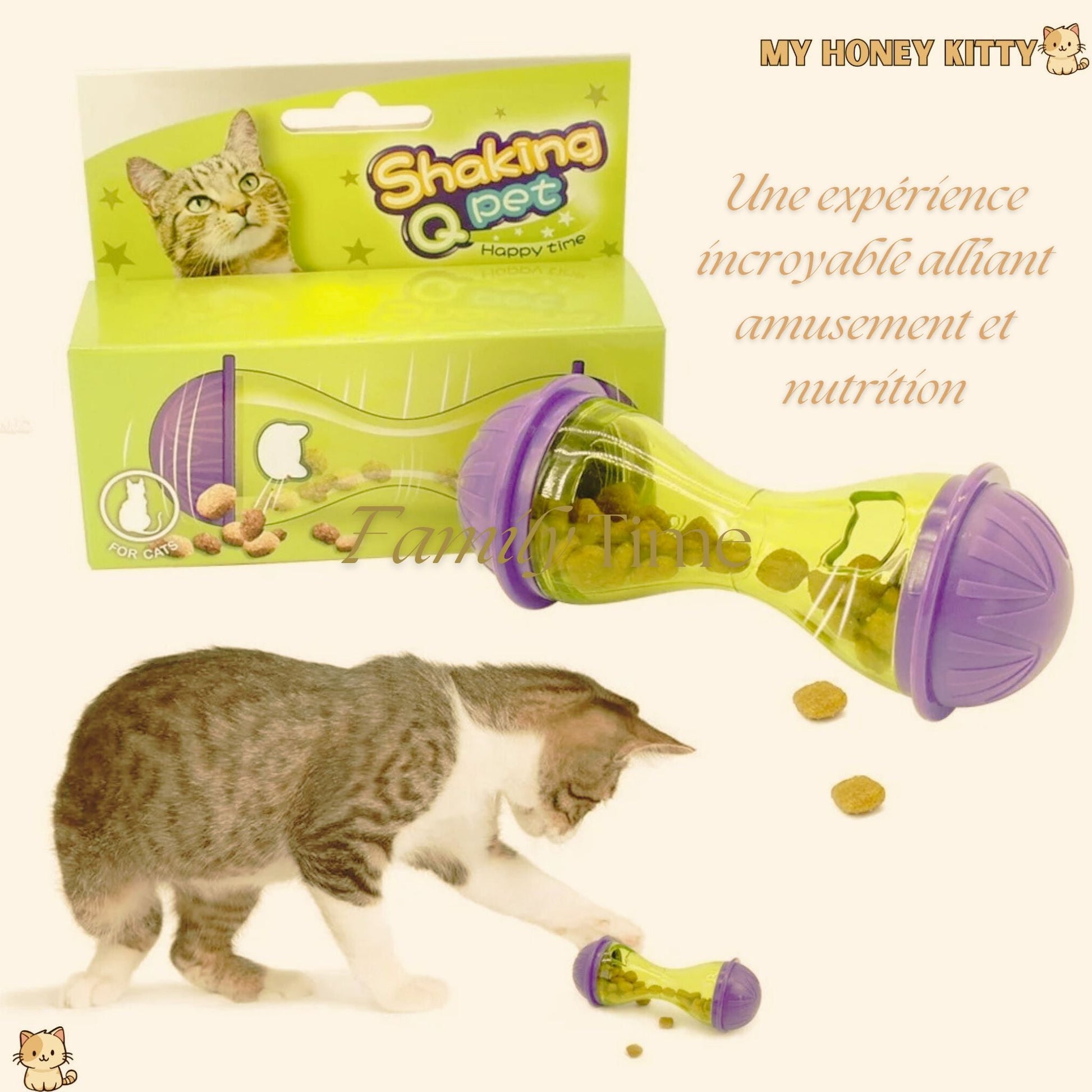 Distributeur de croquettes pour chat amusant - My Honey Kitty