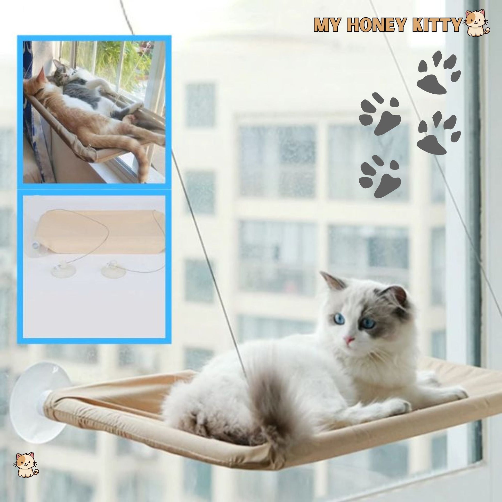 Hamac pour chat | WindowFeline™ - My Honey Kitty