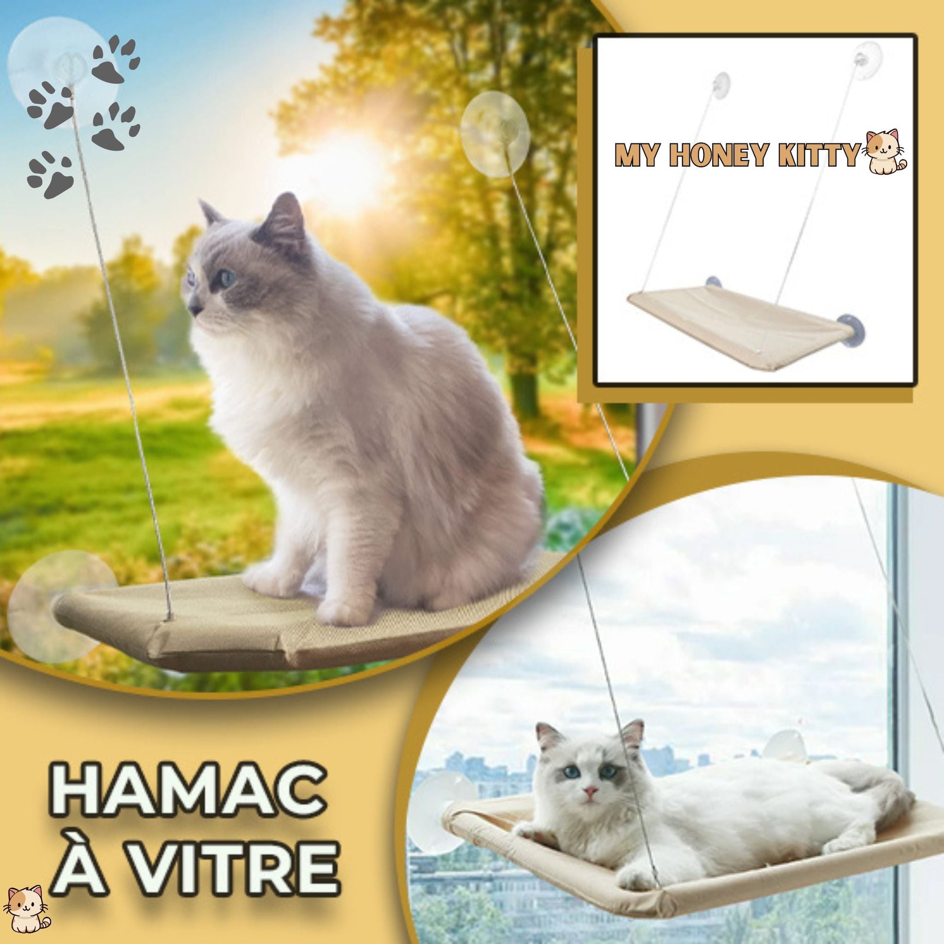 Hamac pour chat | WindowFeline™ - My Honey Kitty