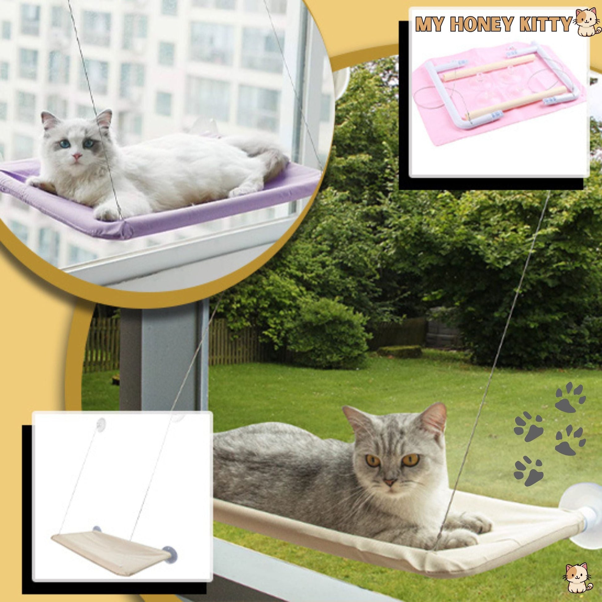 Hamac pour chat | WindowFeline™ - My Honey Kitty