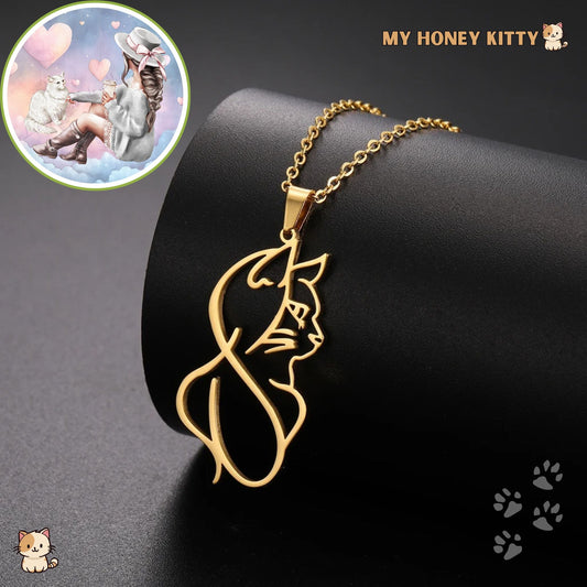 Pendentif Félin - Élégance et Grâce au Bout du Cou - My Honey Kitty