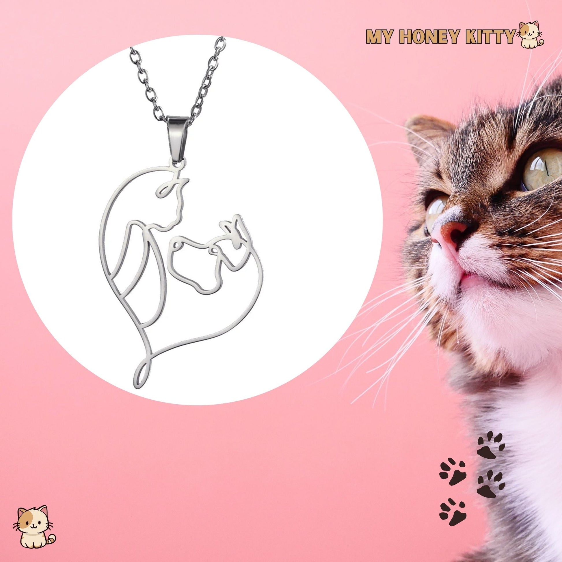 Pendentif Félin - Élégance et Grâce au Bout du Cou - My Honey Kitty