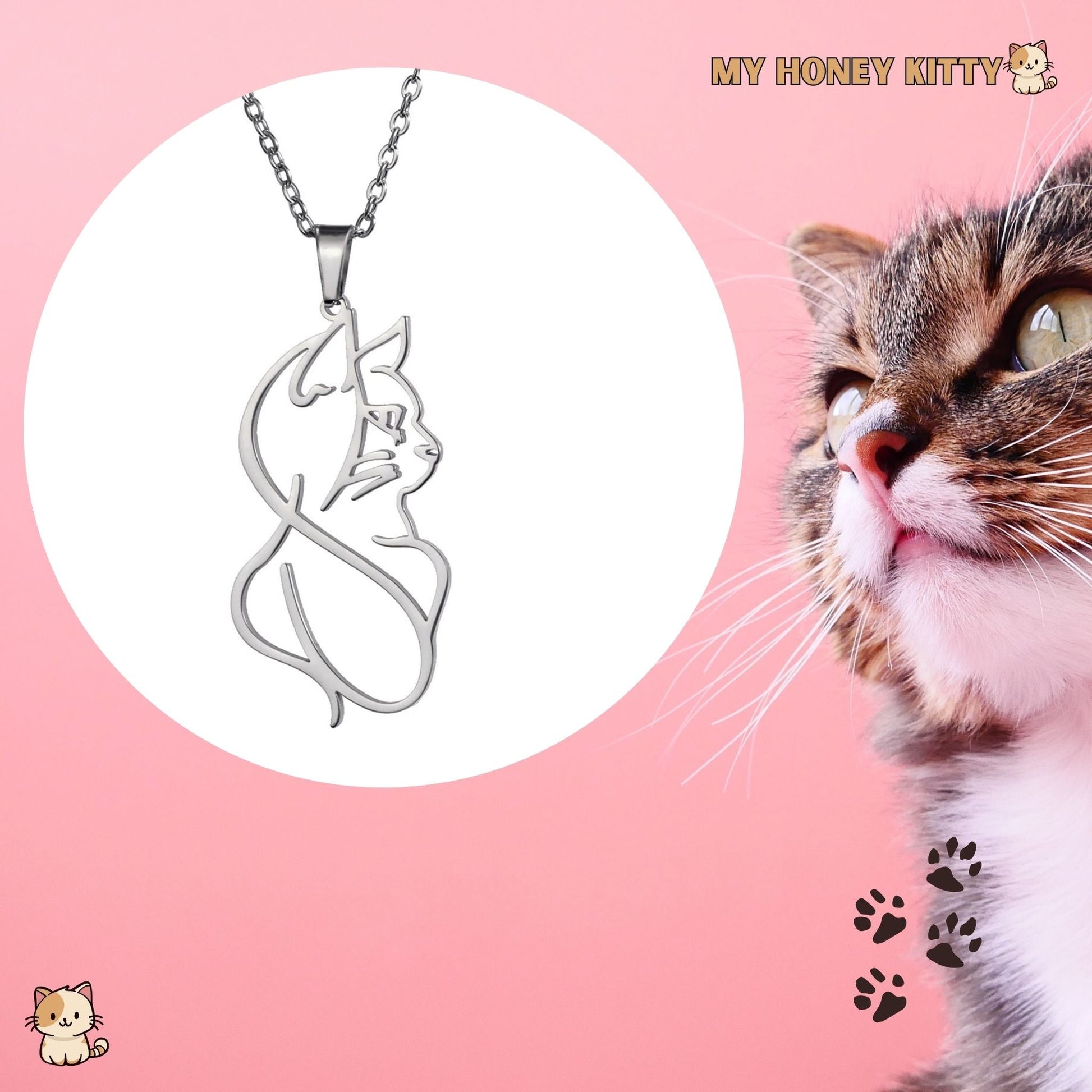 Pendentif Félin - Élégance et Grâce au Bout du Cou - My Honey Kitty